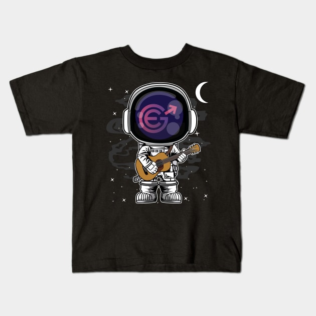 Astronaut Guitar Evergrow EGC Coin To The Moon Crypto Token Cryptocurrency Blockchain Wallet Birthday Gift For Men Women Kids Kids T-Shirt by Thingking About